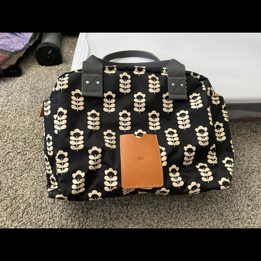 Orla Kiely ETC Nylon Black bag